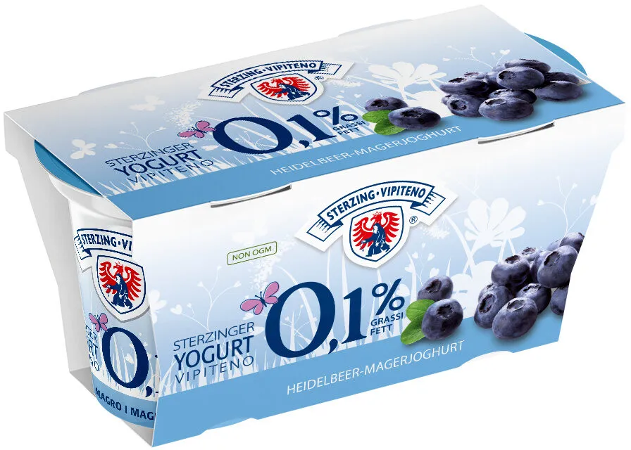 Yogurt magro 0,1% - 125g x 2 - Gusto mirtillo nero