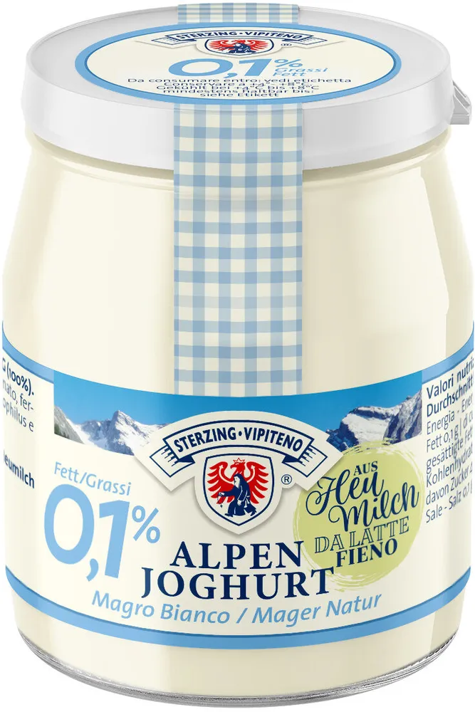 Alpenyogurt magro vetro da latte Fieno STG - 150g - bianco
