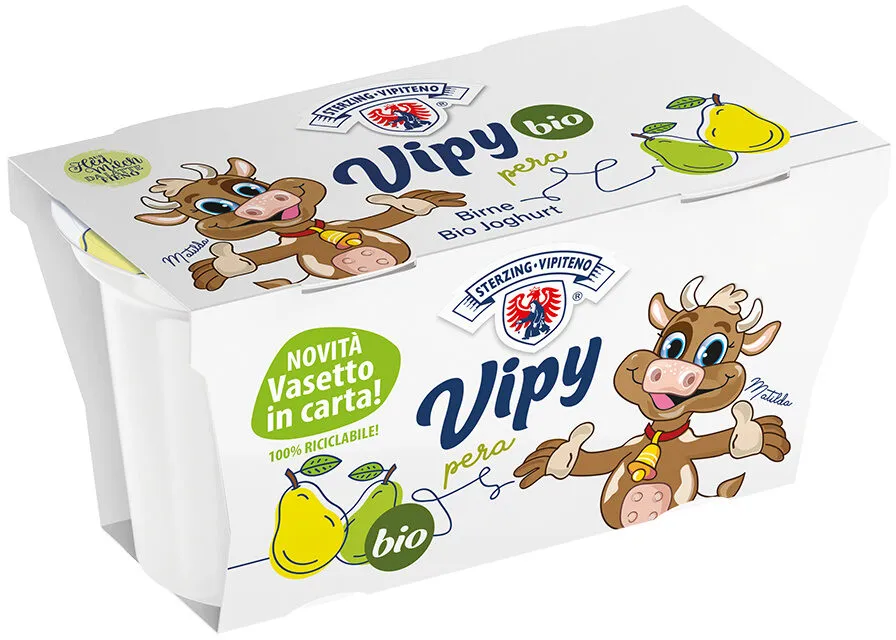 Vipy Yogurt biologico da latte fieno - pera - 115g x 2