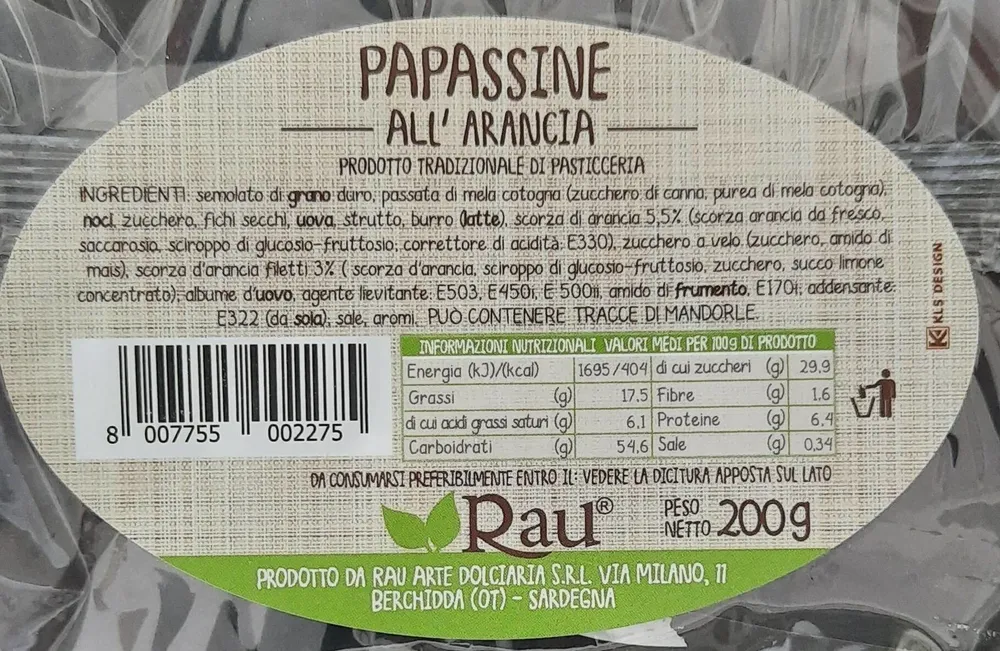 Papassine all'arancia