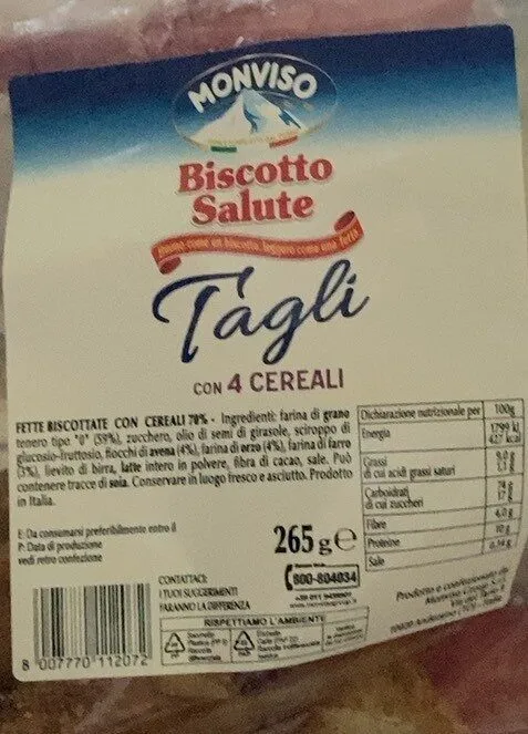 biscotto salute - tagli con 4 cereali