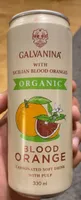 Blood orange carbonated soft drink with pulp