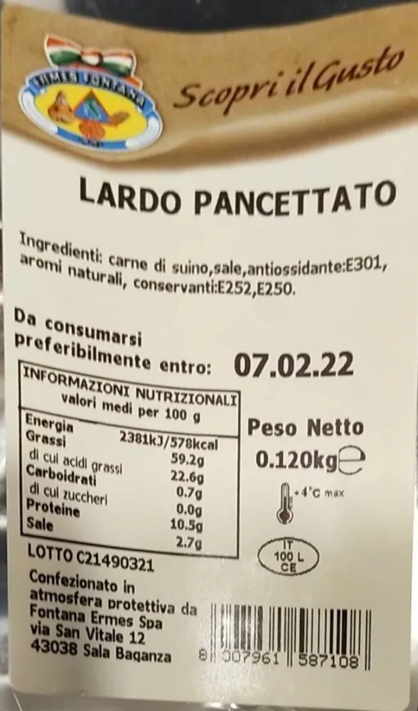 Lardo pancettato