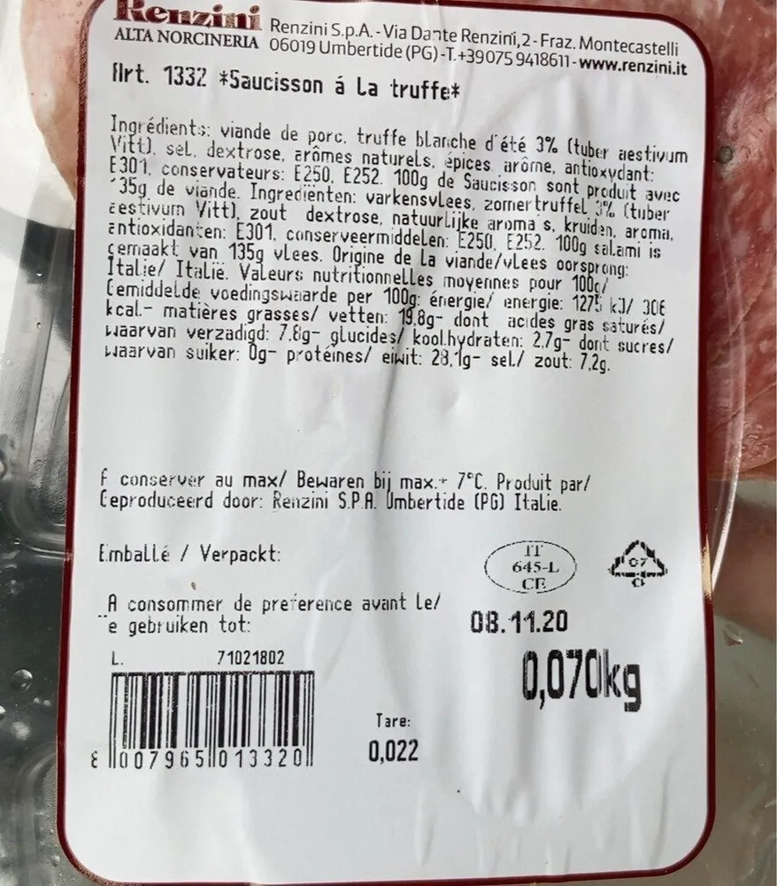 Salame tartufo