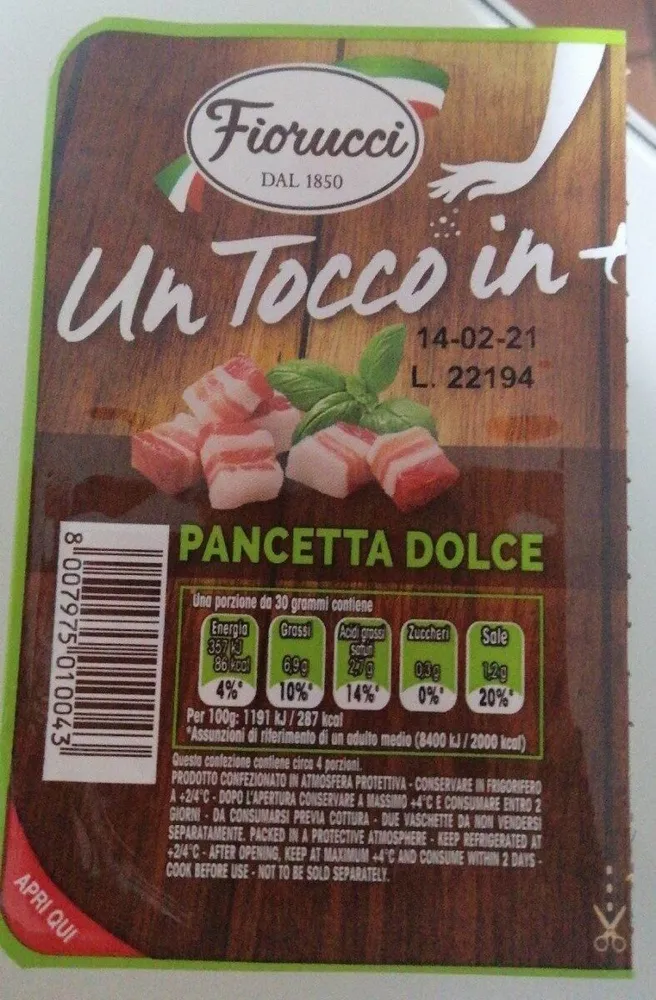 Pancetta dolce