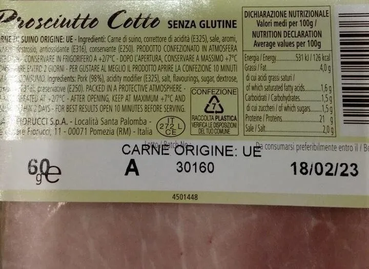 Prosciutto cotto