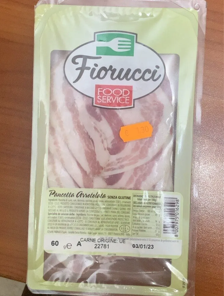 Pancetta arrotolata