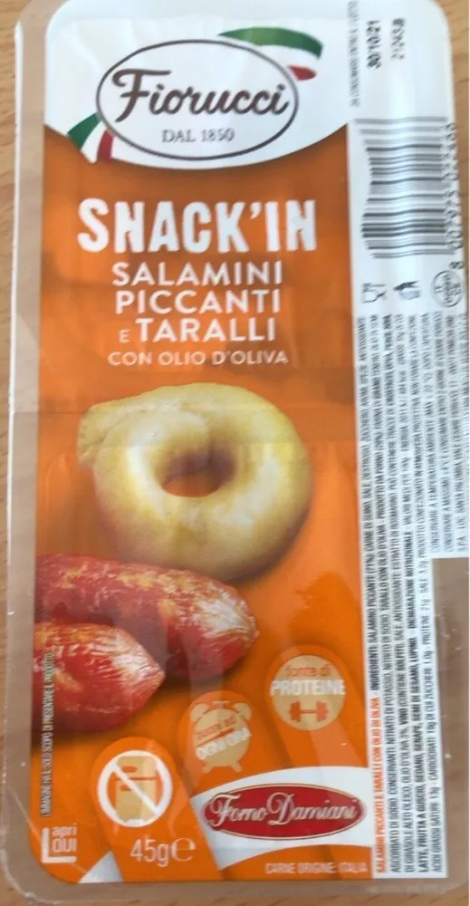 Snack’in, salamini piccanti e taralli