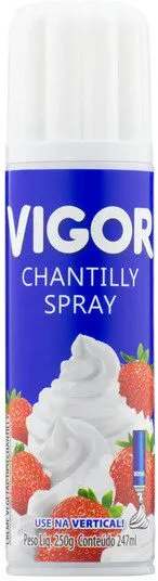 Creme Chantilly Spray Vigor Frasco 250g