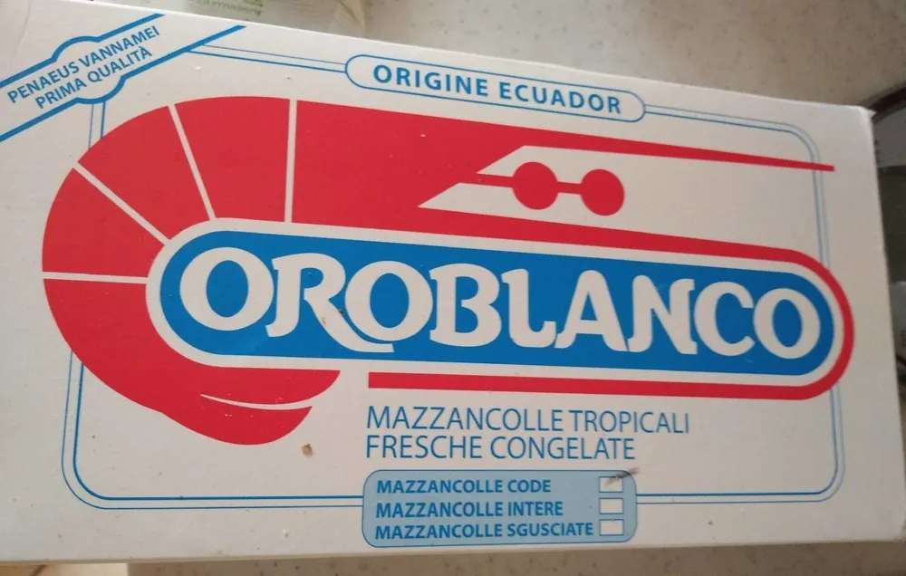 Mazzancolle tropicali fresche congelate