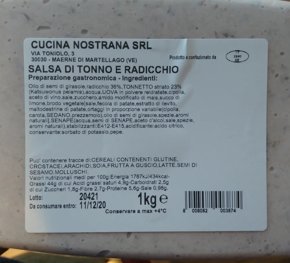 Salsa di tonno e radicchio