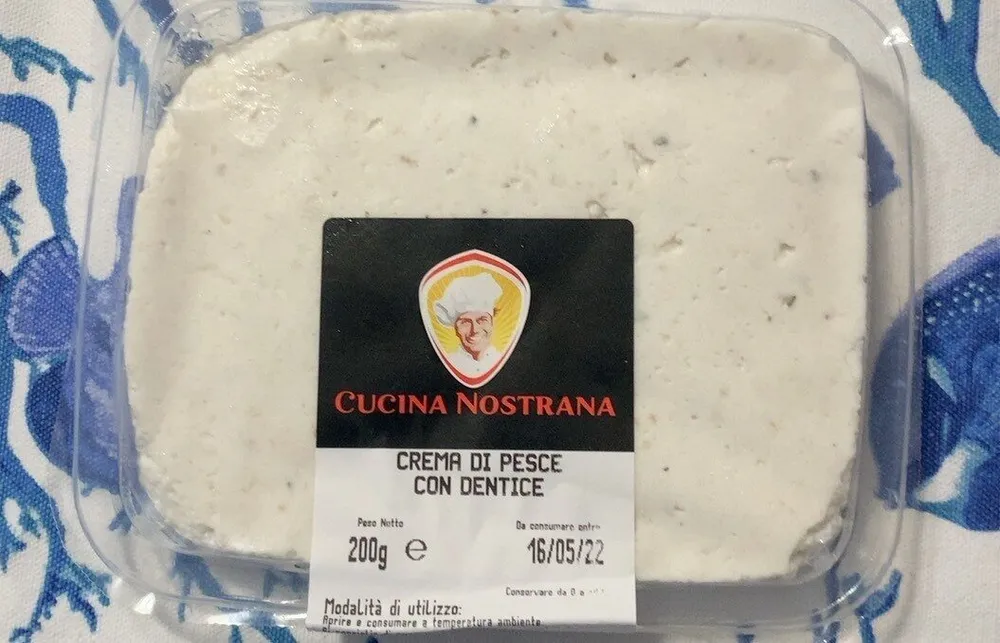 Crema di pesce con dentice