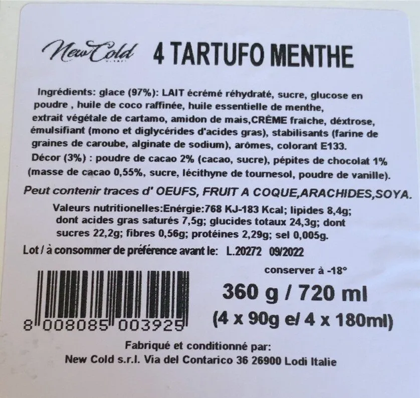 4 tartufo menthe