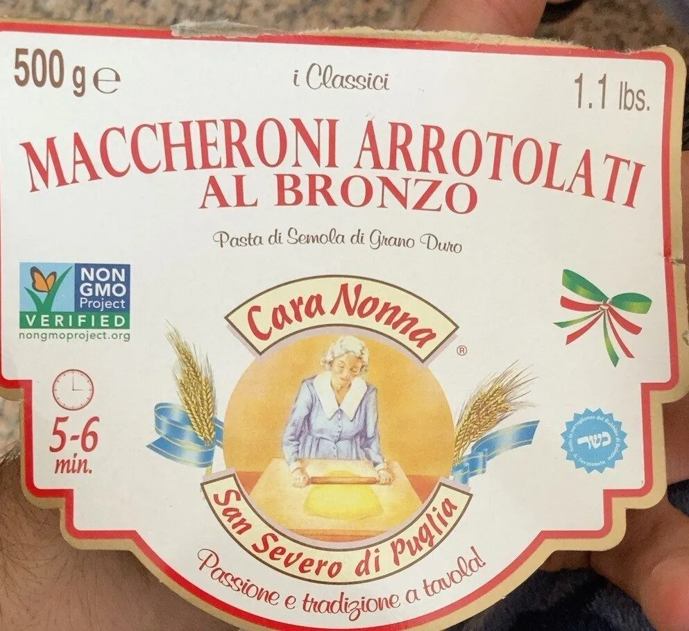 Maccheroni arrotolati al bronzo