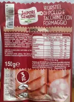 Würstel di Pollo e Tacchino con Formaggio