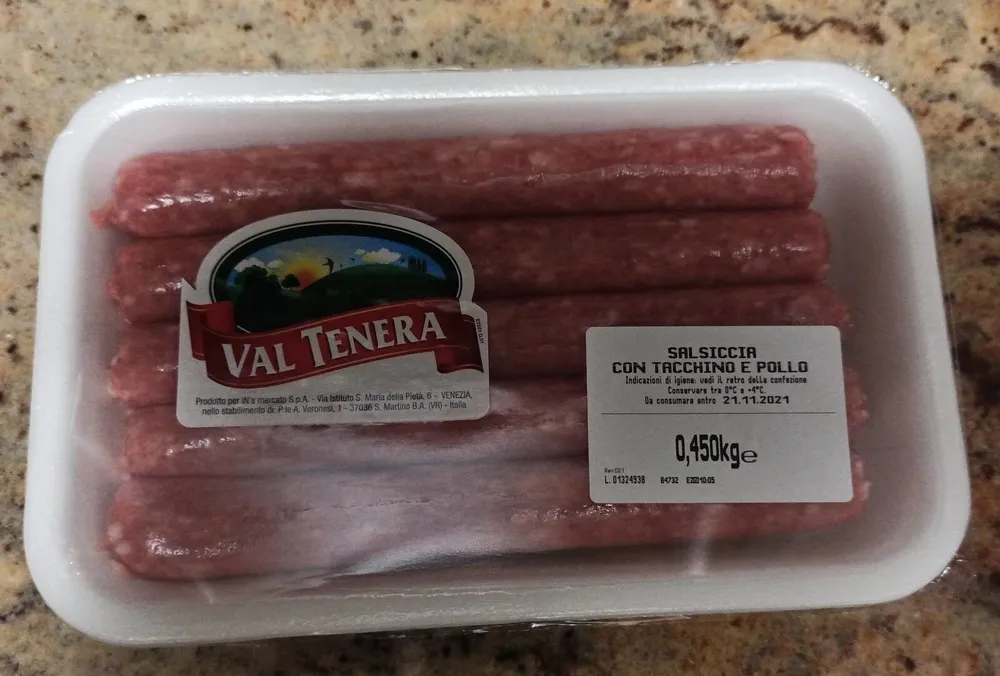 Salsiccia con tacchino e pollo