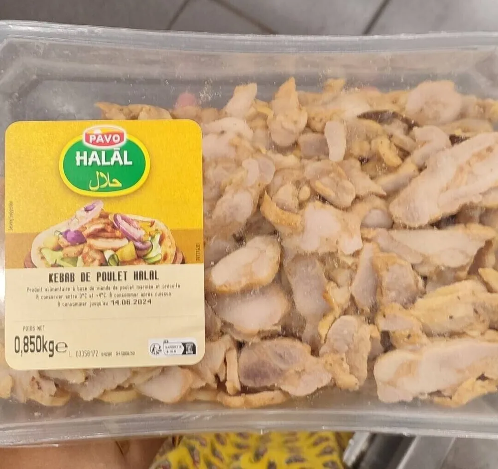Kebab de poulet halal