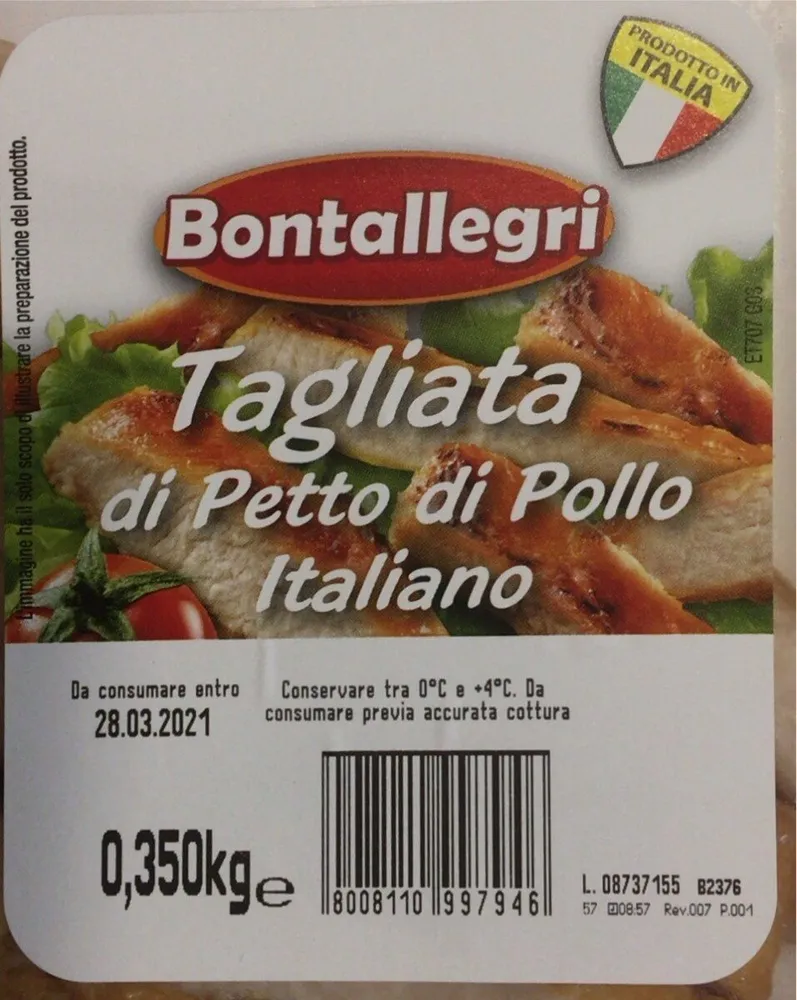 Tagliata di petto di pollo