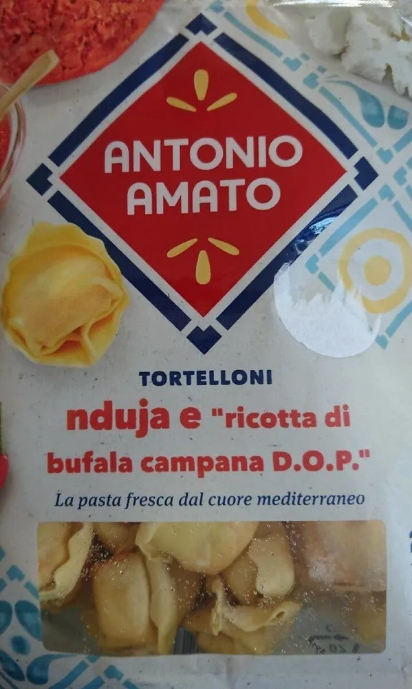 tortelloni 'nduja e Ricotta di bufala Campana D.O.P
