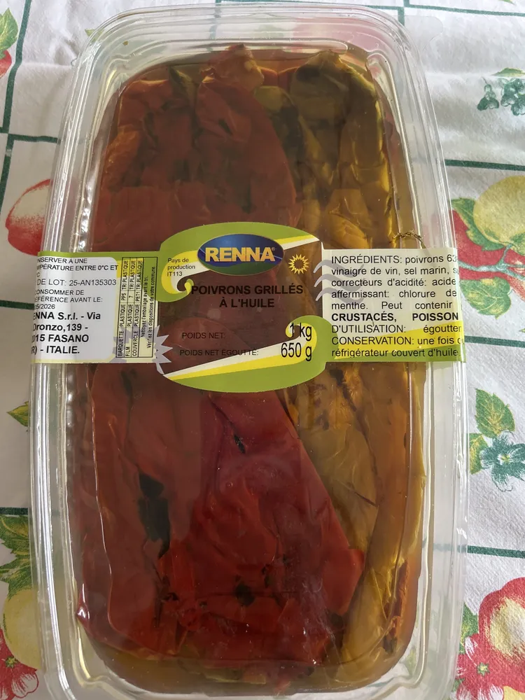 Peperoni grigliati all'olio