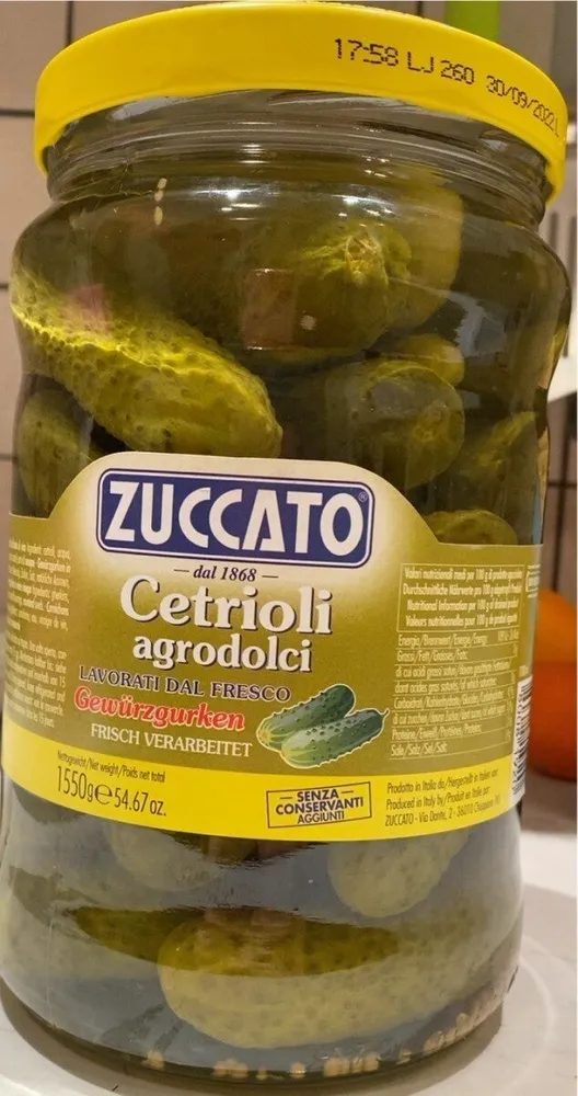 Cetrioli agrodolci