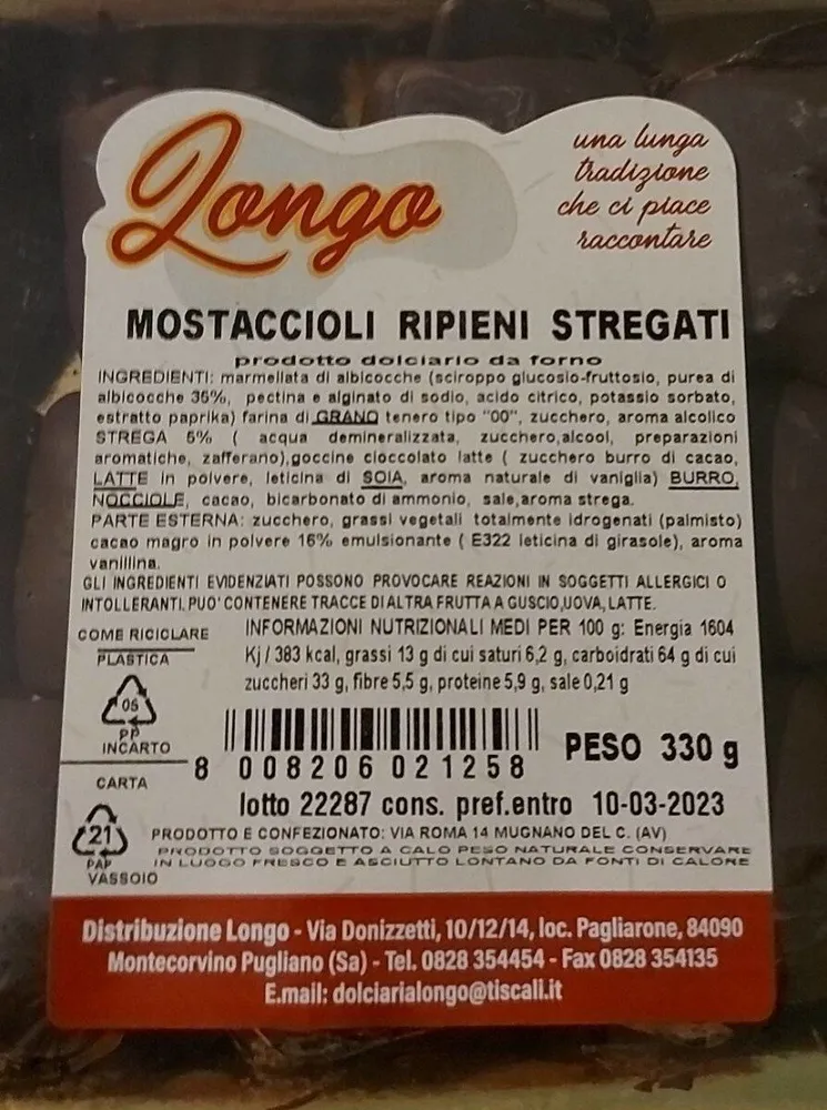 Mostaccioli ripieni stregati
