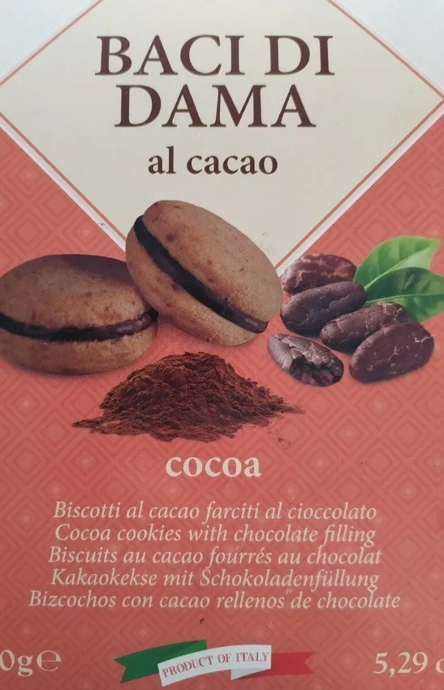Baci Di dama Al cacao