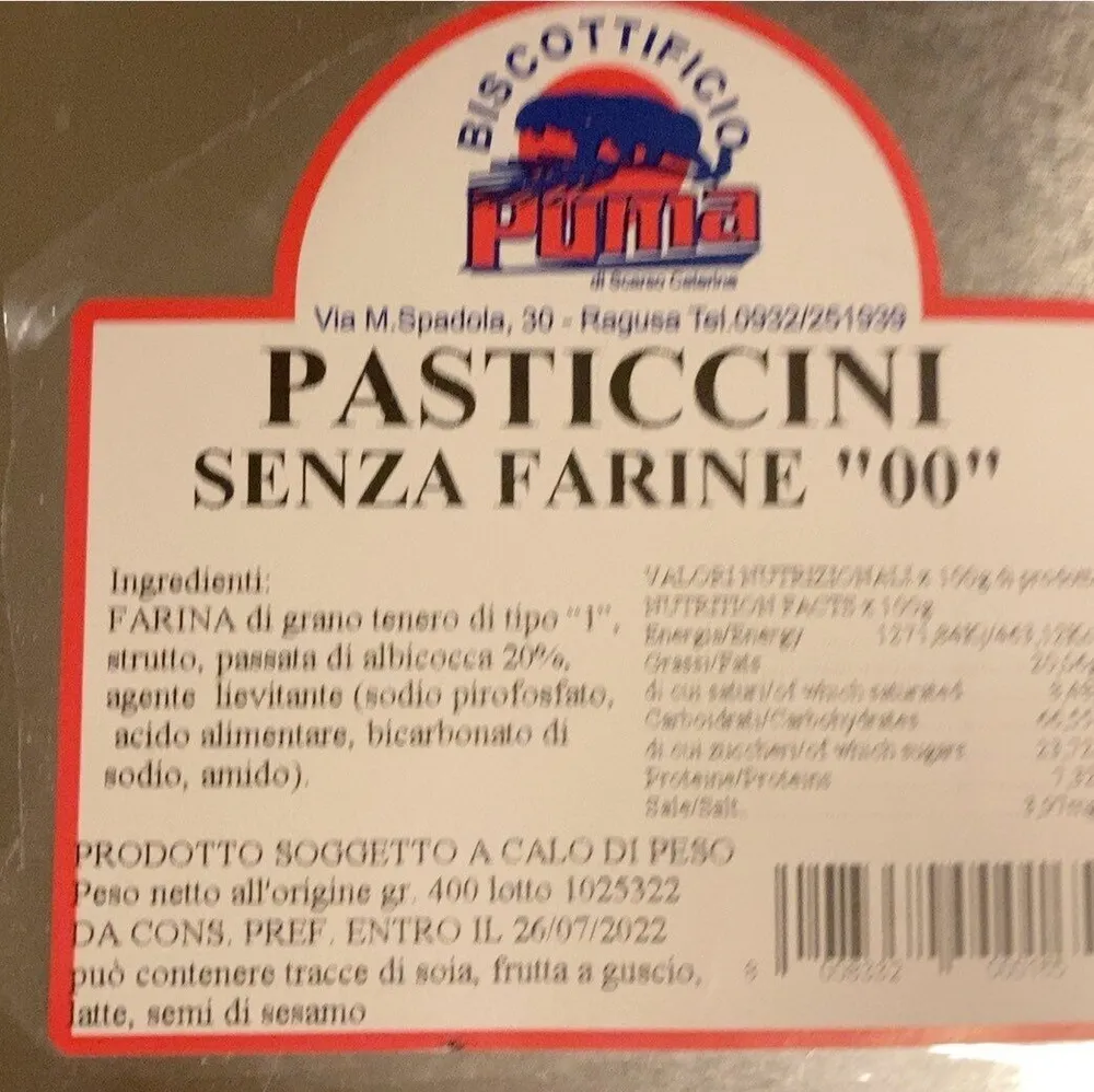 Pasticcini senza farine 00