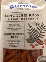 Pennette integrali n°70 lenticchie rosse e riso integrale