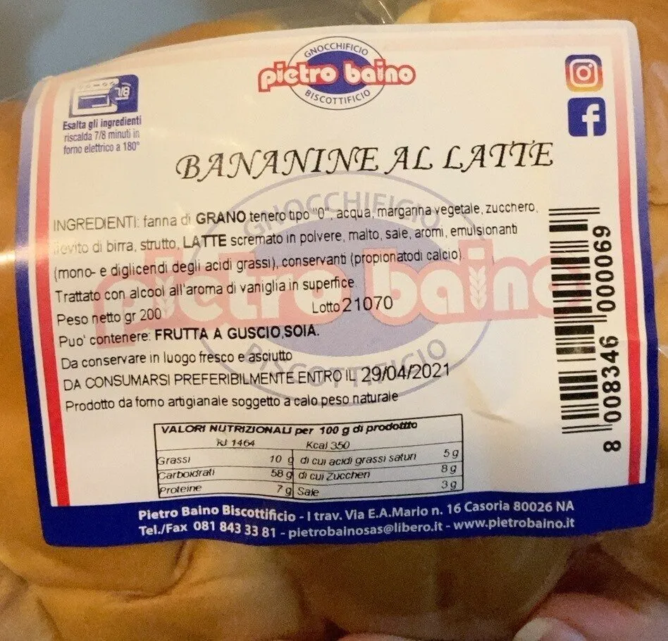 Bananine al latte