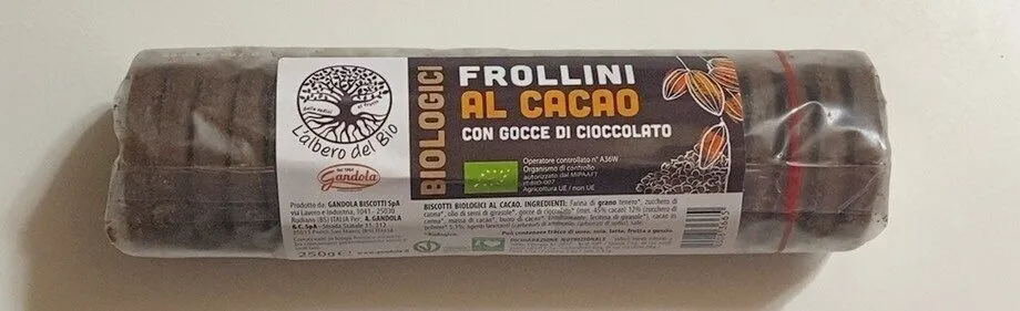 Frollini al cacao com gocce di cioccolato