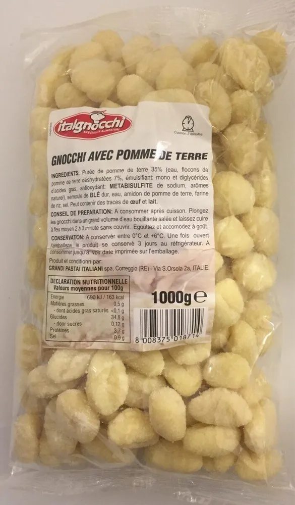 gnocchi avec pomme de terre