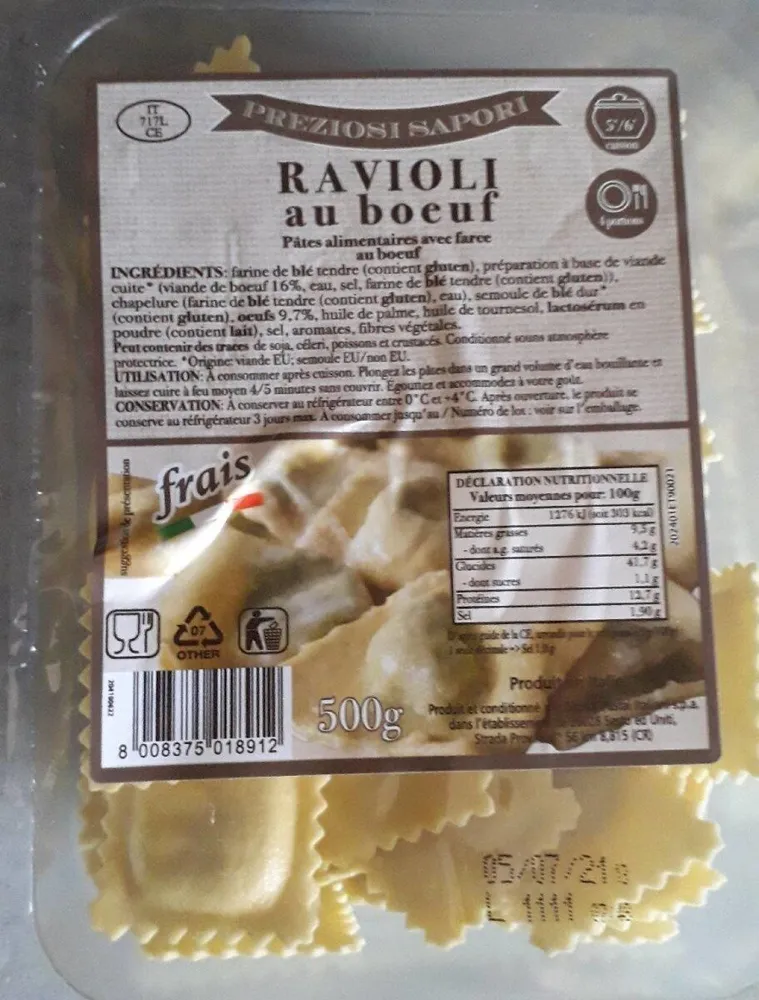 Ravioli de bœuf