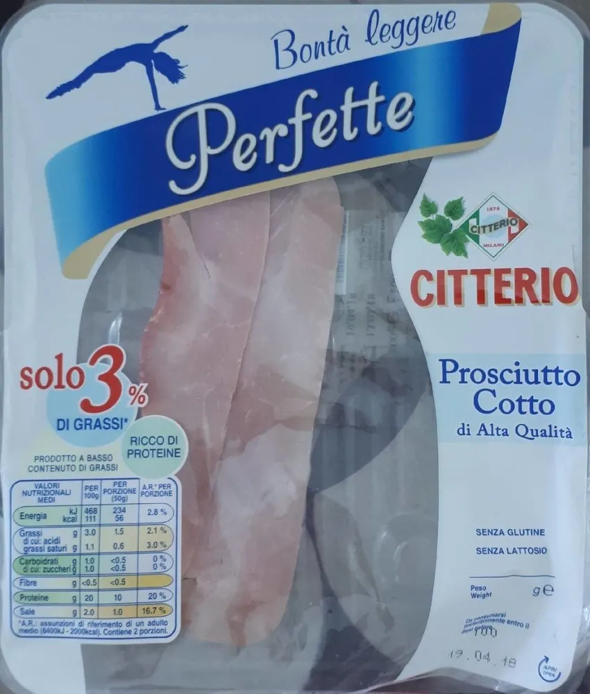 Prosciutto  cotto - bonta legere perfette
