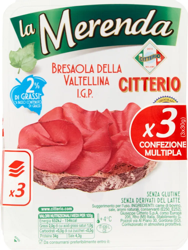 La merenda bresaola della valtellina i p