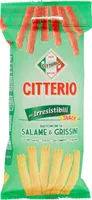 Gli irresistibili snack bastoncini di salame & grissini