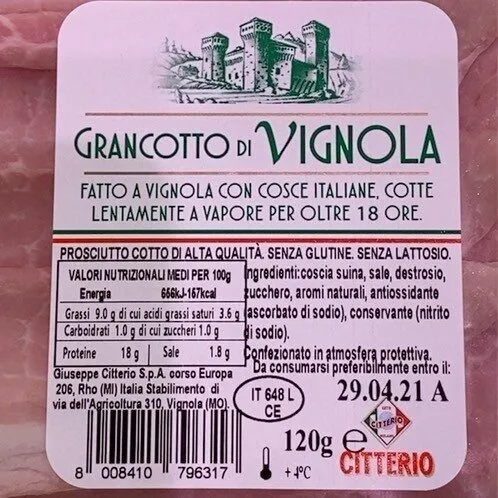 Prosciutto cotto