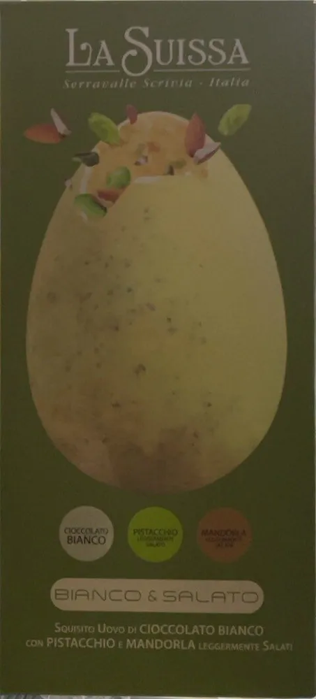 Uovo bianco mandorla pistacchio