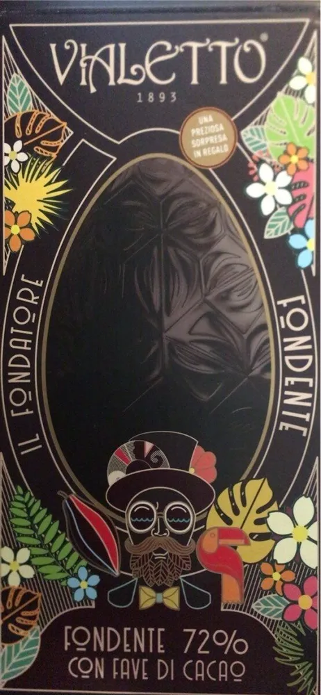Uovo fondente 72% con fave di cacao