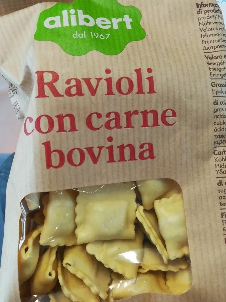 Raviolis con carne bovina