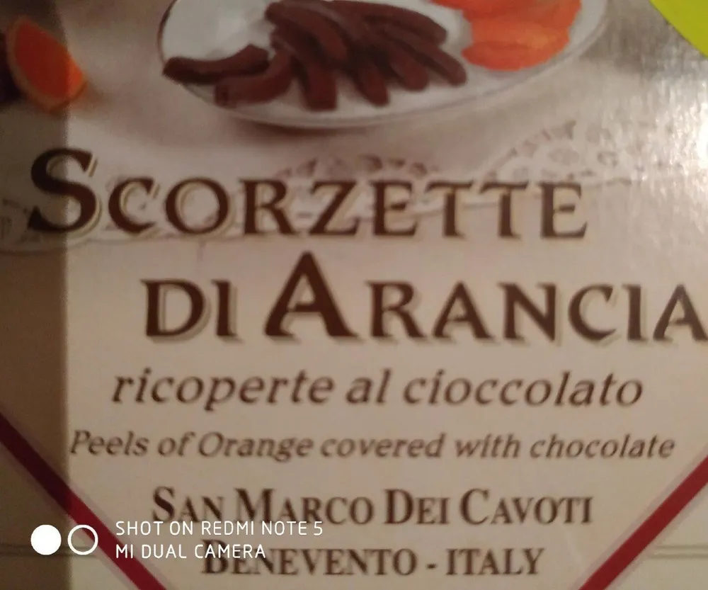 Scorzette di arancia ricoperte di cioccolato