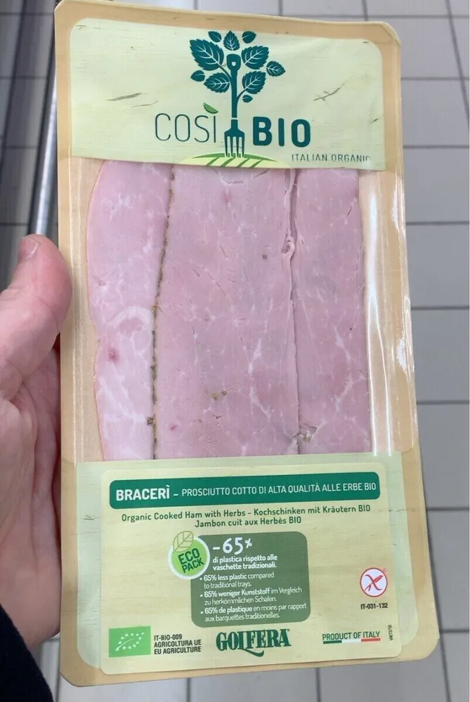 Prosciutto cotto di alta qualità alle erbe bio