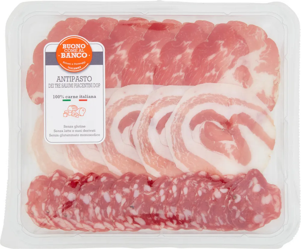 Antipasto dei tre salumIGPiacentini dop