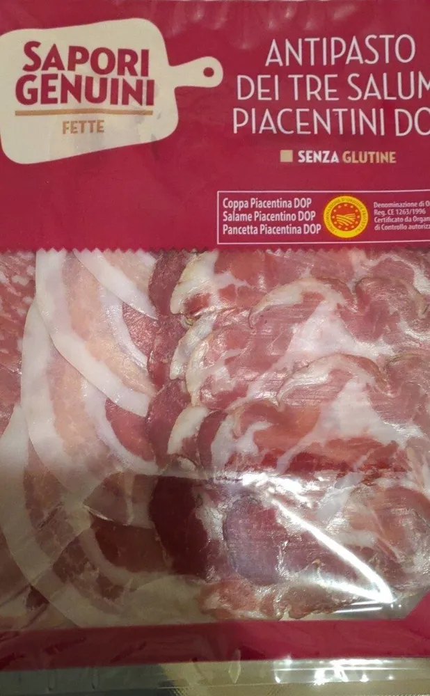 Antipasto dei tre salumi piacentini dop