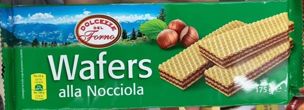 Wafers alla nocciola