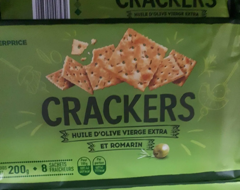 Crackers huile d'olive ce et romarin