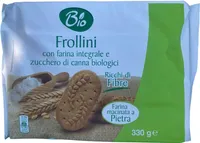 Frollini con farina integrale e zucchero di canna biologici