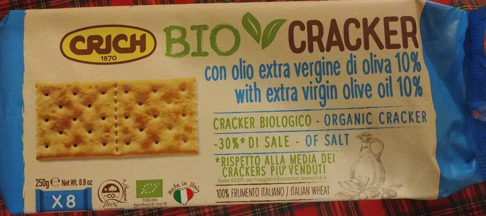Bio cracker con olio extra vergine di oliva 10% | crich