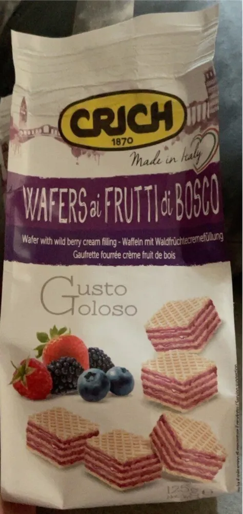 Wafers ai frutti di bosco