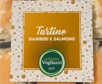 Tartine gamberi e salmone